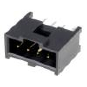 Zásuvka kolíkové vidlice 4 PIN 2,54mm THT C-Grid III zlacený