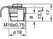 Ochranná krytka Řada: C091A, C091B, C091D Mat: kov -40÷85°C