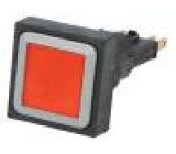 Přepínač tlačítkový 2 polohy 16mm červená žárovka 24V