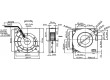 Ventilátor, blower 12VDC 120x120x32mm 60,99m3/h 53,8dBA