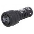 Zvukový signalizátor 22mm IP54 barva černá 24÷230VAC Ø22,5mm