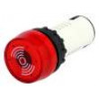 Light and sound signalling device 22mm IP54 Colour: red 25mA