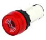 Light and sound signalling device 22mm IP54 Colour: red 25mA