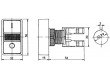 Přepínač: dvojitý 1-polohové NC + NO 3A/230VAC 22mm IP65