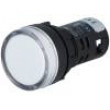 Kontrolka 22mm Podsv: LED 24V DC vypouklá IP65 barva bílá