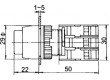 Přepínač: tlačítkový 1-polohové NC + NO 3A/230VAC 22mm IP65