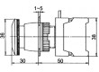 Přepínač: nouzové zastavení 2 polohy NC 3A/230VAC 22mm IP65