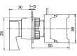 Přepínač: otočný 1-polohové NO x2 3A/230VAC 22mm černá IP65