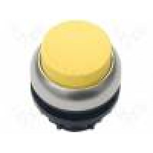 Přepínač: tlačítkový 1-polohové 22mm žlutá Podsv: není IP67