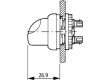 Přepínač: otočný 1-polohové 22mm bílo-černá Podsv: není IP66