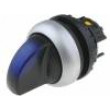 Přepínač: otočný 1-polohové 22mm modrá Podsv: M22-FLED,M22-LED