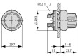 Přepínač otočný 3 polohy 22mm černá Podsv: není IP66 -25÷70°C