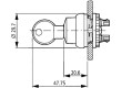 Přepínač: otočný s klíčem 2 polohy 22mm černá Podsv: není IP66