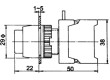 Přepínač: tlačítkový 1-polohové NC + NO 3A/230VAC 22mm IP65
