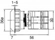 Přepínač tlačítkový 1-polohové NC + NO 30mm   IP65