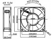 Ventilátor 230VAC 120x120x38mm 165m3/h 45dBA 23W