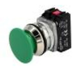 Přepínač tlačítkový 1-polohové NC + NO 30mm   IP56