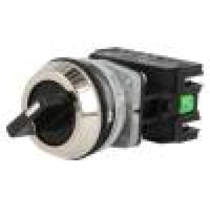 Přepínač otočný 2 polohy NC + NO 30mm černá IP56 -15÷30°C