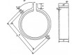 Objímka svislá pro upevnění velkých kondenzátorů polyamid