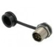 Konektor kulatý zásuvka ST12 vidlice 5 PIN IP67 180V pájení