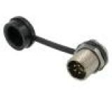 Konektor kulatý zásuvka ST12 vidlice 5 PIN IP67 180V pájení