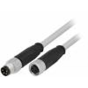 Kabel: pro snímače/automatizaci PIN: 4 1m zástrčka PVC