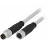 Cable for sensors/automation M8-M8 male female PIN:4 plug