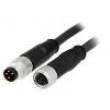 Cable for sensors/automation M8-M8 male female PIN:4 plug