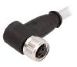 Konektor M8 zásuvka PIN:3 úhlové 90° s kabelem zástrčka PVC