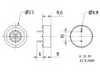 Reproduktor miniaturní, univerzální 0,2W 8Ω 900-16000Hz 23mm