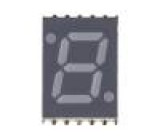 Zobrazovač LED SMD jednomístný 7-segmentový 7mm   30mcd