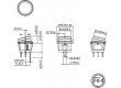 Přepínač SPST 10A/250VAC ON-OFF modrá IP66 50mΩ UL94V-2 1,5kV