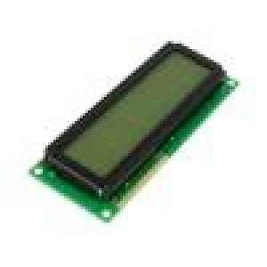 Zobrazovač: LCD alfanumerický FSTN Positive 16x2 LED PIN:16