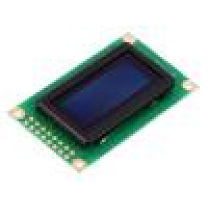 Zobrazovač: OLED 8x2 bilá Rozměry okénka:38x16mm PIN:16