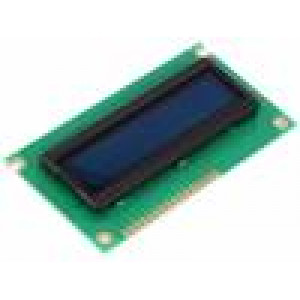 Zobrazovač: OLED 16x2   Rozměry okénka:66x16mm PIN:16