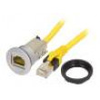 Zásuvka RJ45 22mm IP20 -25÷70°C dotv: Ø22,3mm Dél.kab:1m