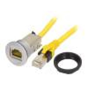 Zásuvka RJ45 22mm IP20 -25÷70°C dotv: Ø22,3mm Dél.kab:1m