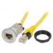 Zásuvka RJ45 22mm IP20 -25÷70°C dotv: Ø22,3mm Dél.kab:2m