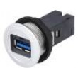 Zásuvka USB 3.0 A/A 22mm IP20 -25÷70°C Ø22,3mm