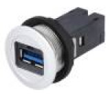 Zásuvka USB 3.0 A/A 22mm IP20 -25÷70°C Ø22,3mm