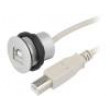 Zásuvka USB 2.0 B/B 22mm IP20 -25÷70°C dotv: Ø22,3mm