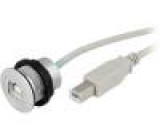 Zásuvka USB 2.0 B/B 22mm IP20 -25÷70°C dotv: Ø22,3mm