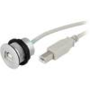 Zásuvka USB 2.0 B/B 22mm IP20 -25÷70°C dotv: Ø22,3mm