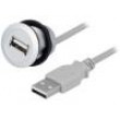 Zásuvka USB 2.0 A/A 22mm IP20 -25÷70°C dotv: Ø22,3mm