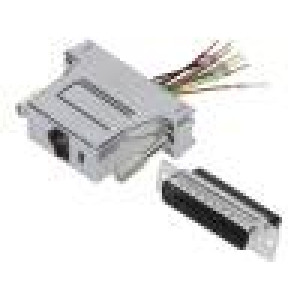 Transition: adapter RJ45 socket, D-Sub 25pin male