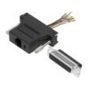 Transition: adapter RJ45 socket, D-Sub 25pin female