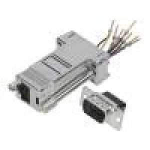 Transition: adapter RJ45 socket, D-Sub 9pin male