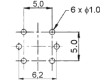 Mikrospínač 1-polohové SPST-NO 0,01A/35VDC THT LED 1,3N