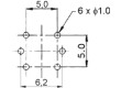 Mikrospínač 1-polohové SPST-NO 0,01A/35VDC THT LED modrá