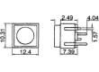 Přepínač mikrospínač bez aretace SPST-NO 0,025A/50VDC 7,5mm